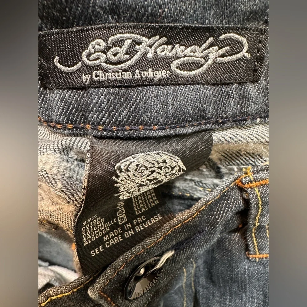 Vintage Ed Hardy skull embellished jeans - Picture 10 of 13